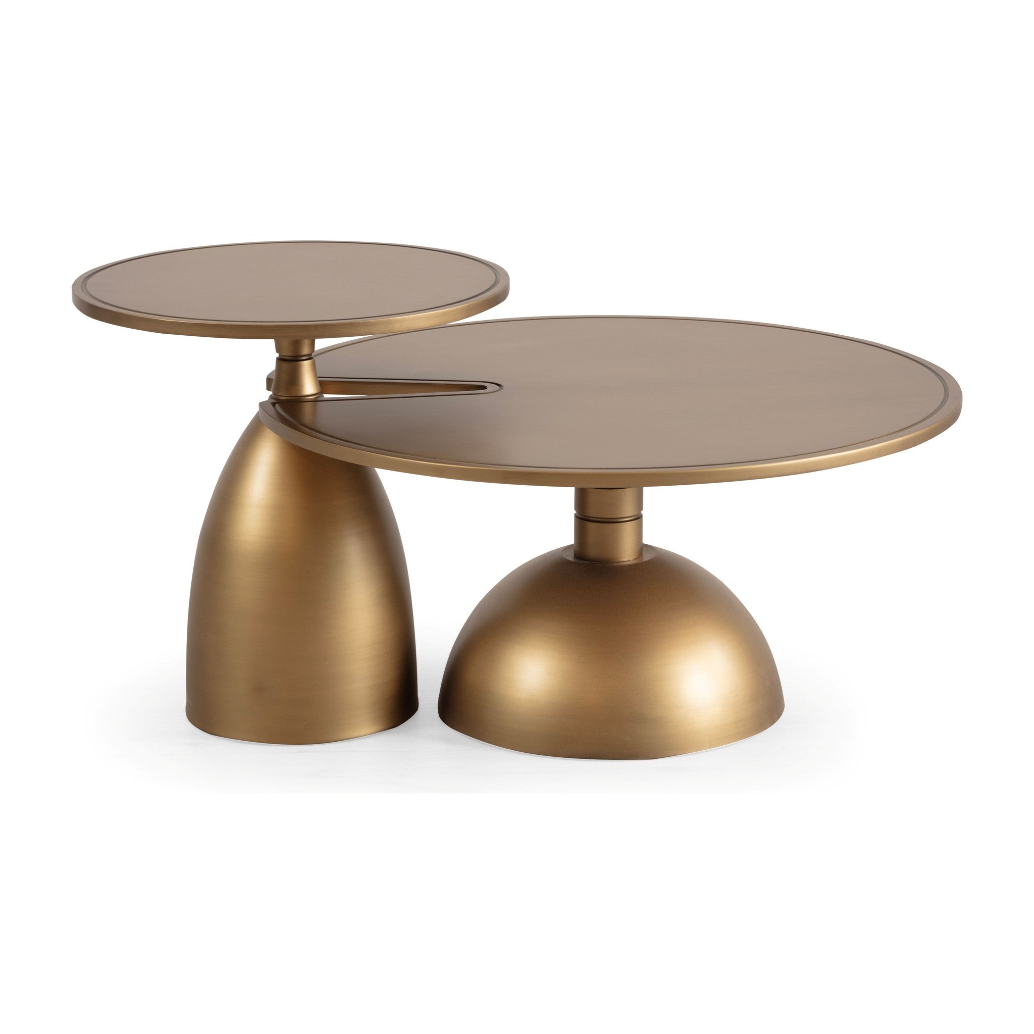 873 Gold 2 Pc Coffee Table Set