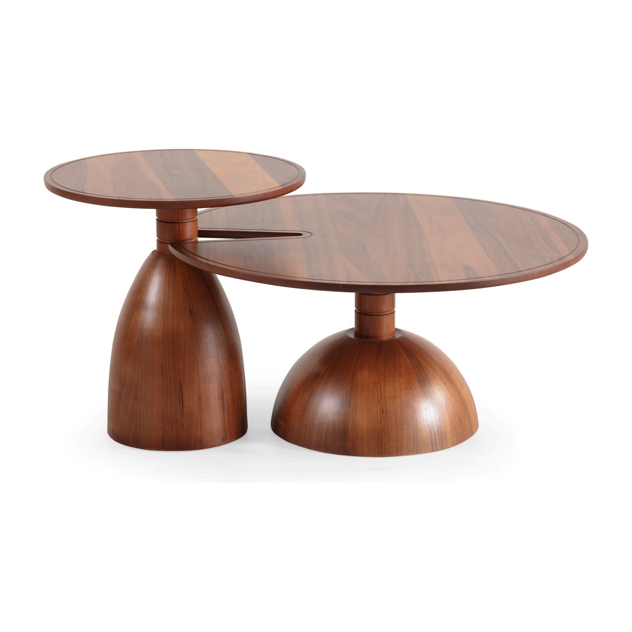873 Walnut 2 Pc Coffee Table Set
