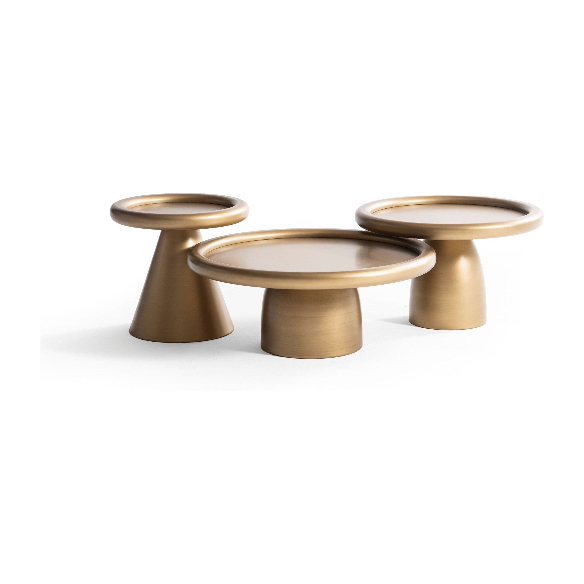 950 Gold 3 Pc Coffee Table Set