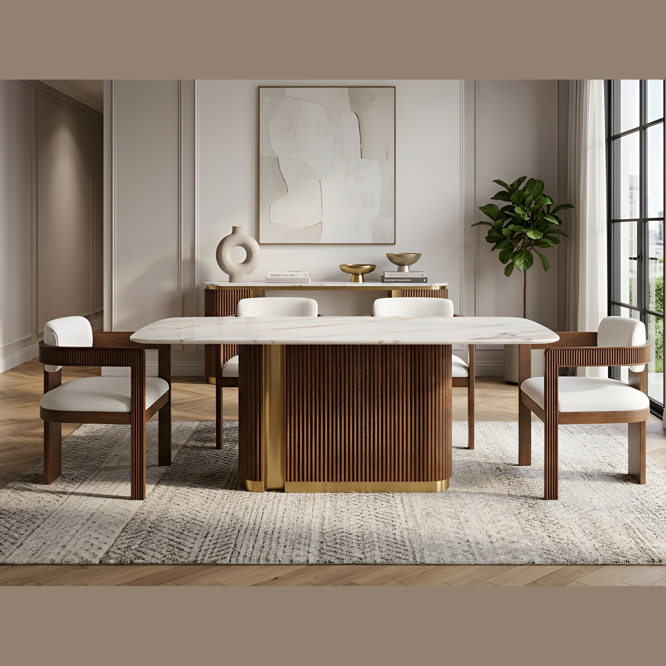 D1580 Valente (White/Walnut)