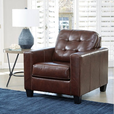 Altonbury Walnut Leather Chair
