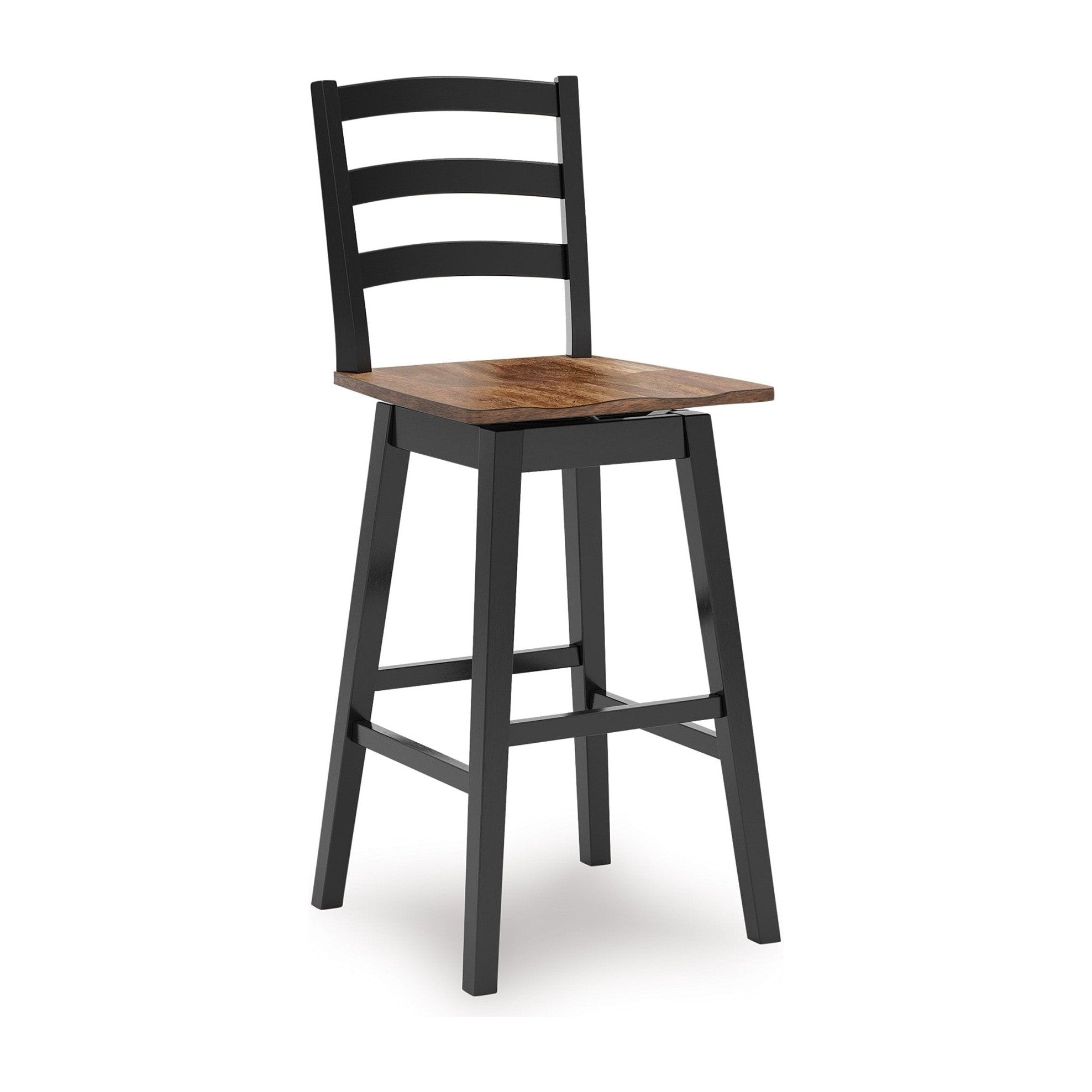 ASD634-230 Wildenauer Tall Swivel Barstool Brown/Black