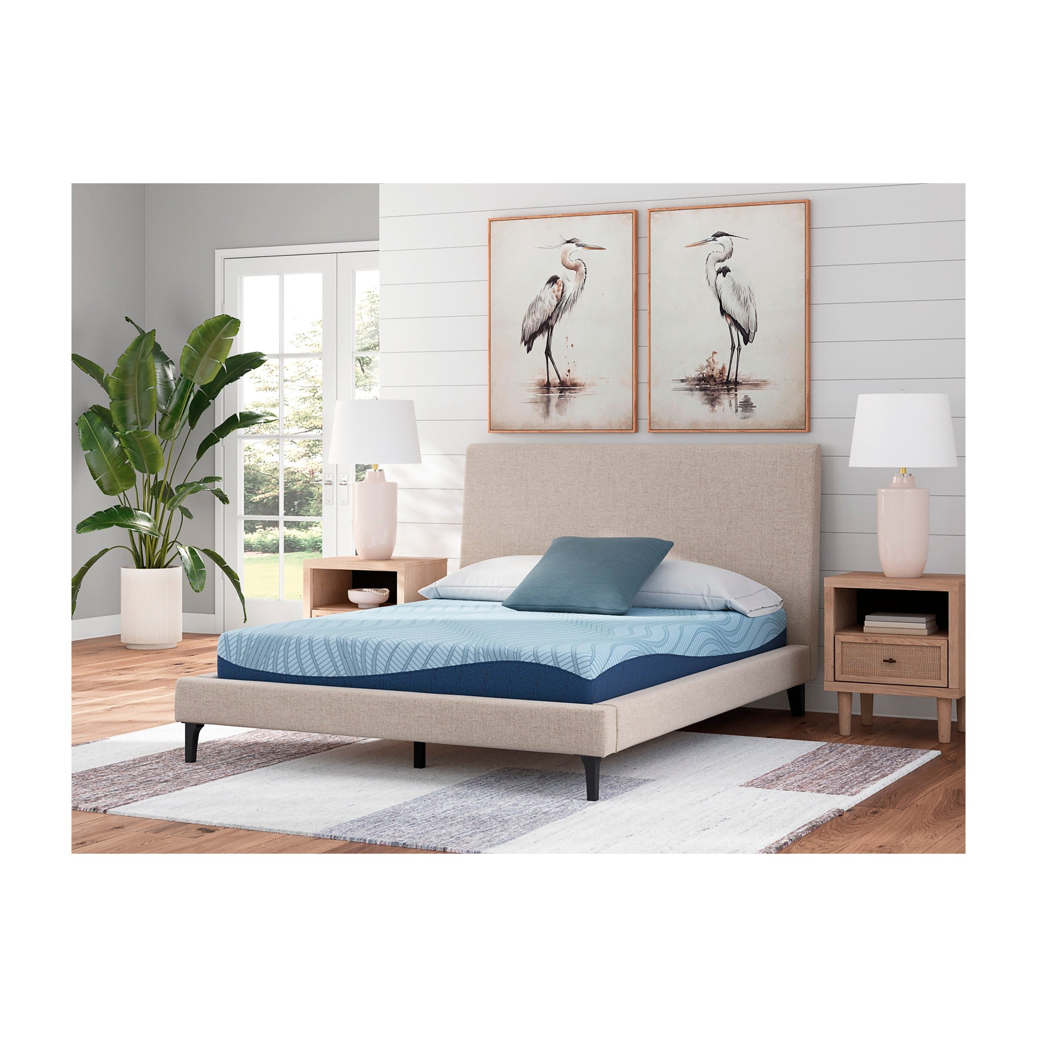 ASM204 8" Memory Foam Light Blue
