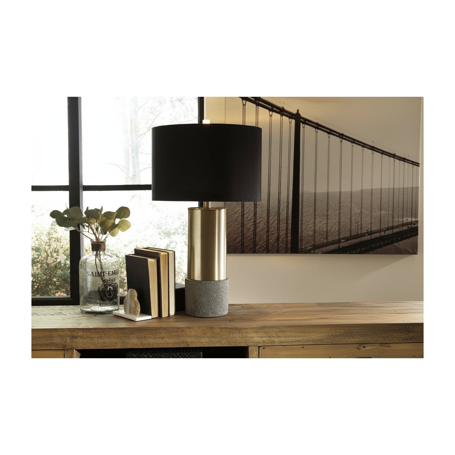 ASL243164 Jacek Gray/Brass Finish