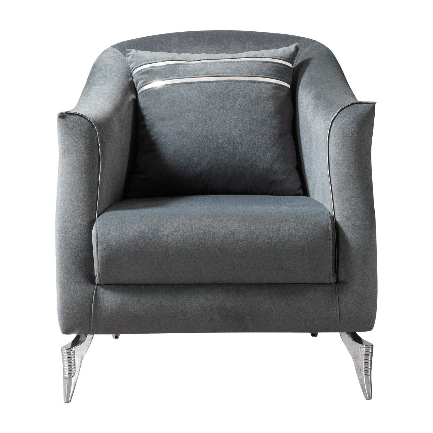 Belinda Gray Velvet Chair
