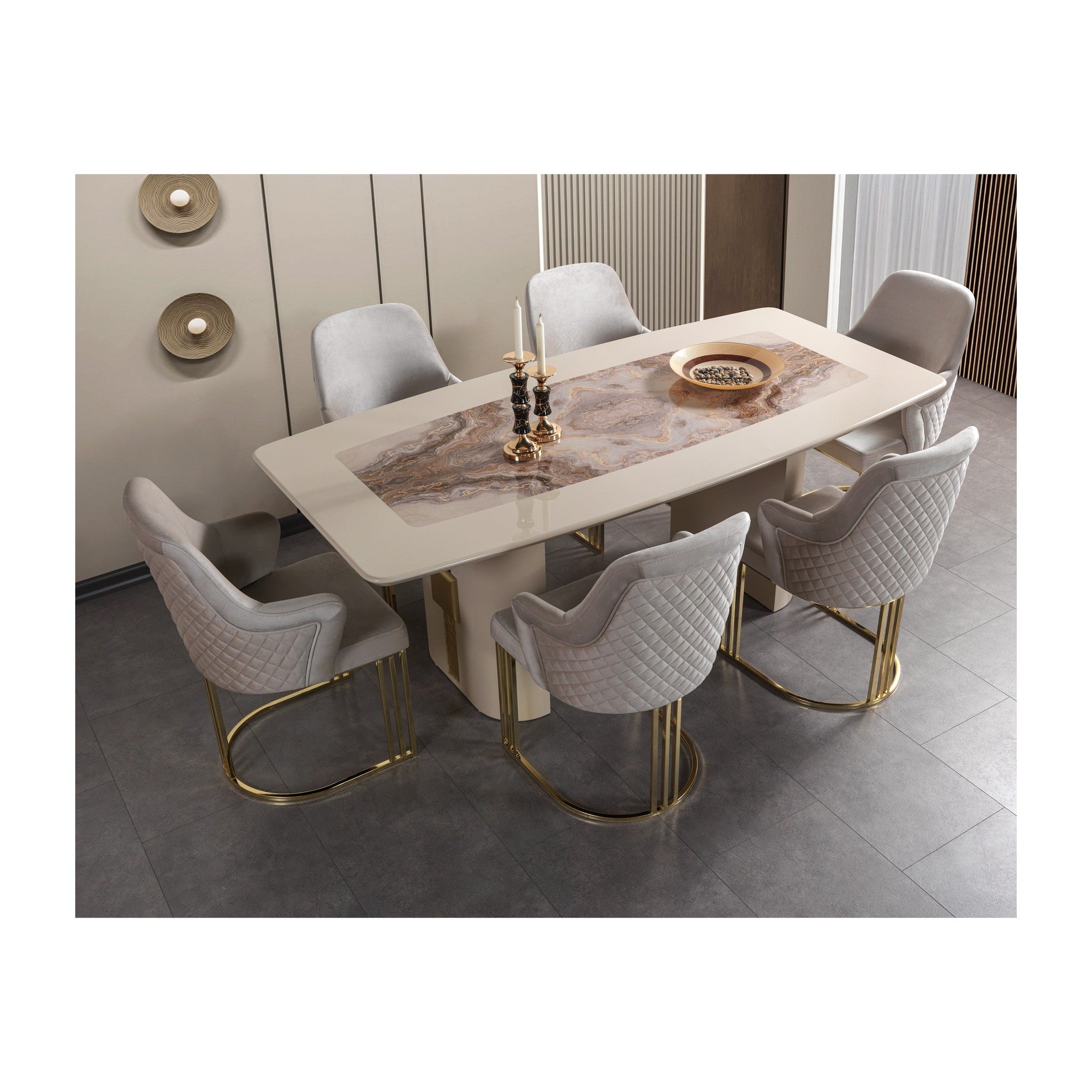 Carlina Ivory 7-Piece Dining Set