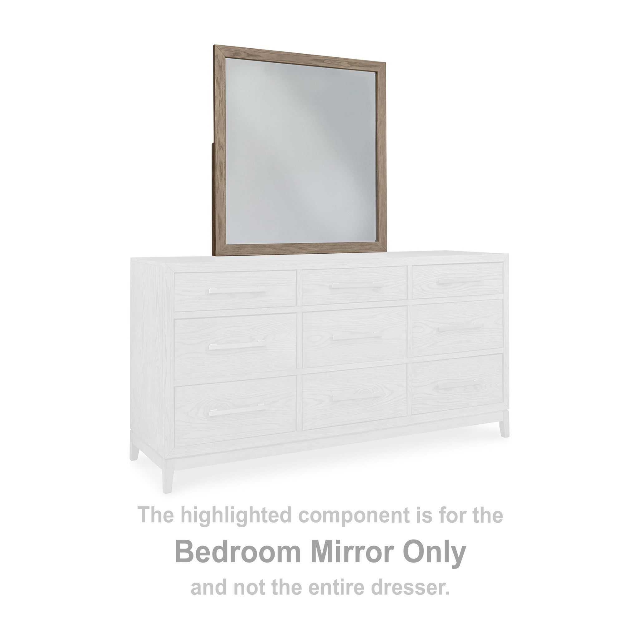 Chrestner Gray Bedroom Mirror (Mirror Only)