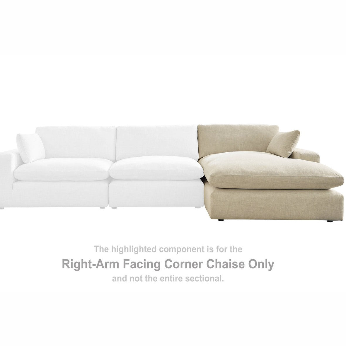 Elyza Linen Right-Arm Facing Corner Chaise