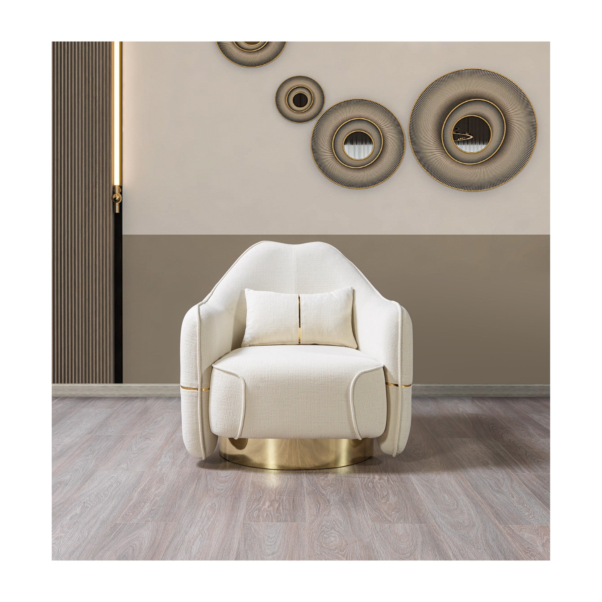 Helena Ivory Velvet Chair