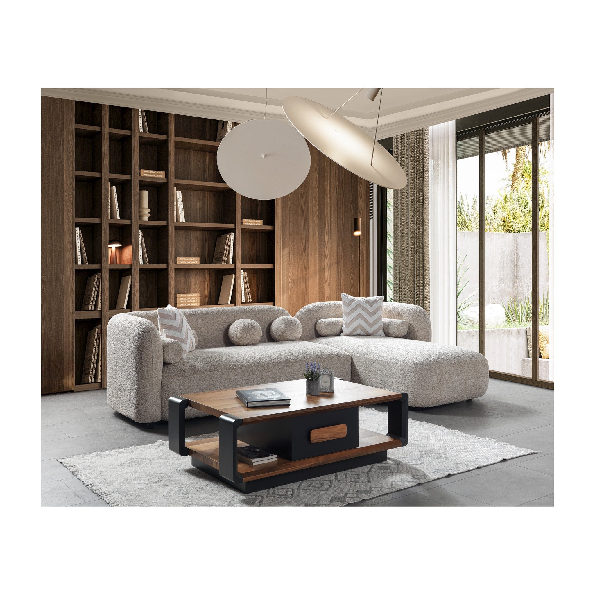 Liva Sand Boucle RAF 110" Sectional