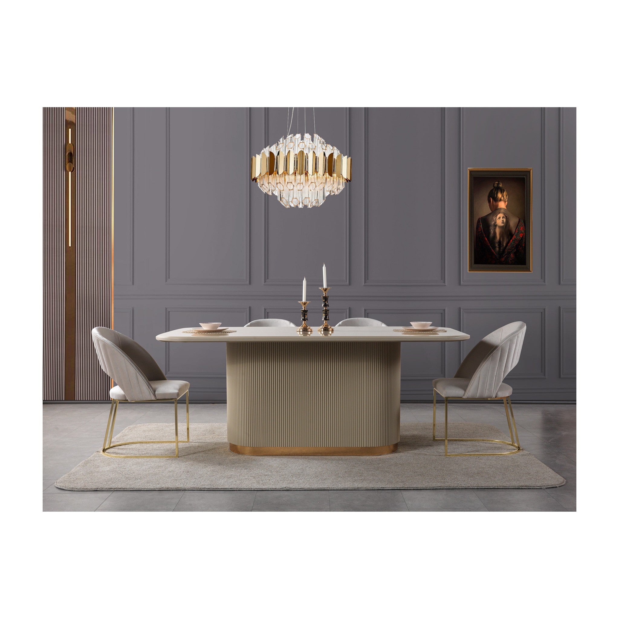 Milena Capuccino 7-Piece Dining Set