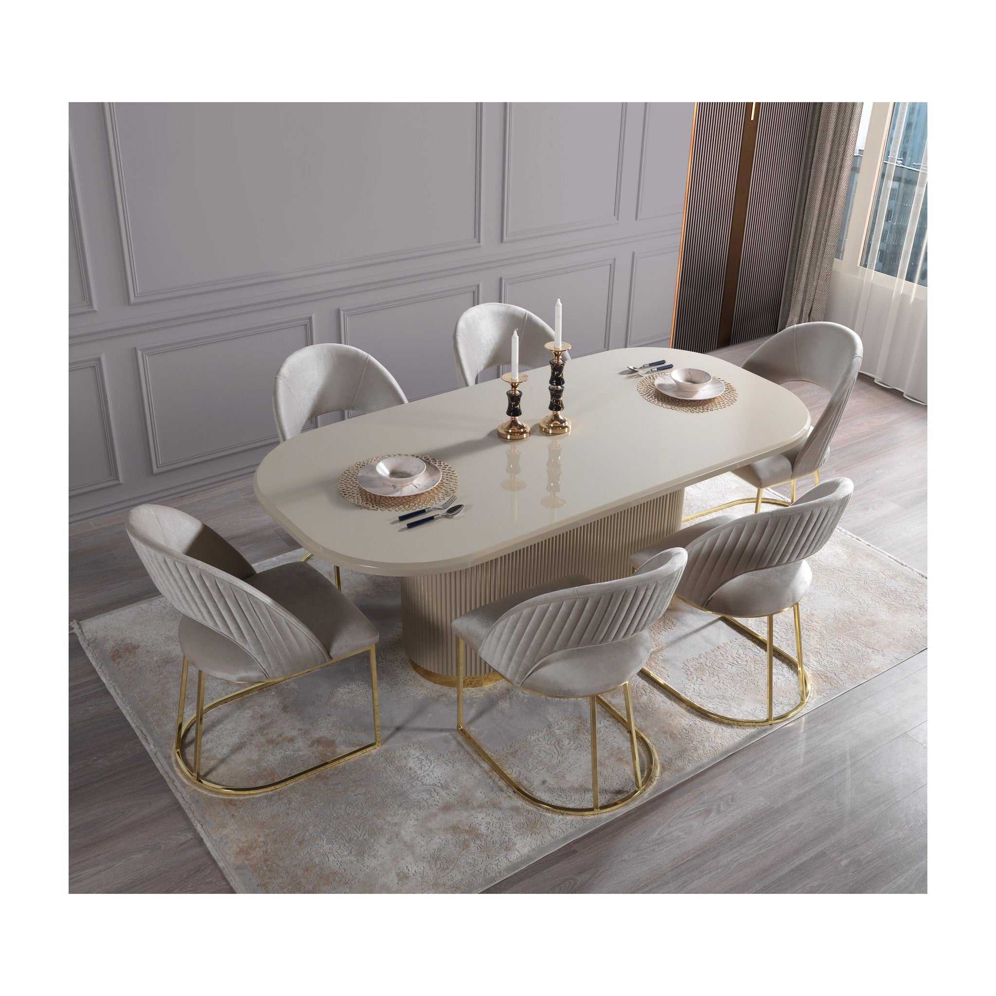 Milena Ivory Dining Chair, Set of 2