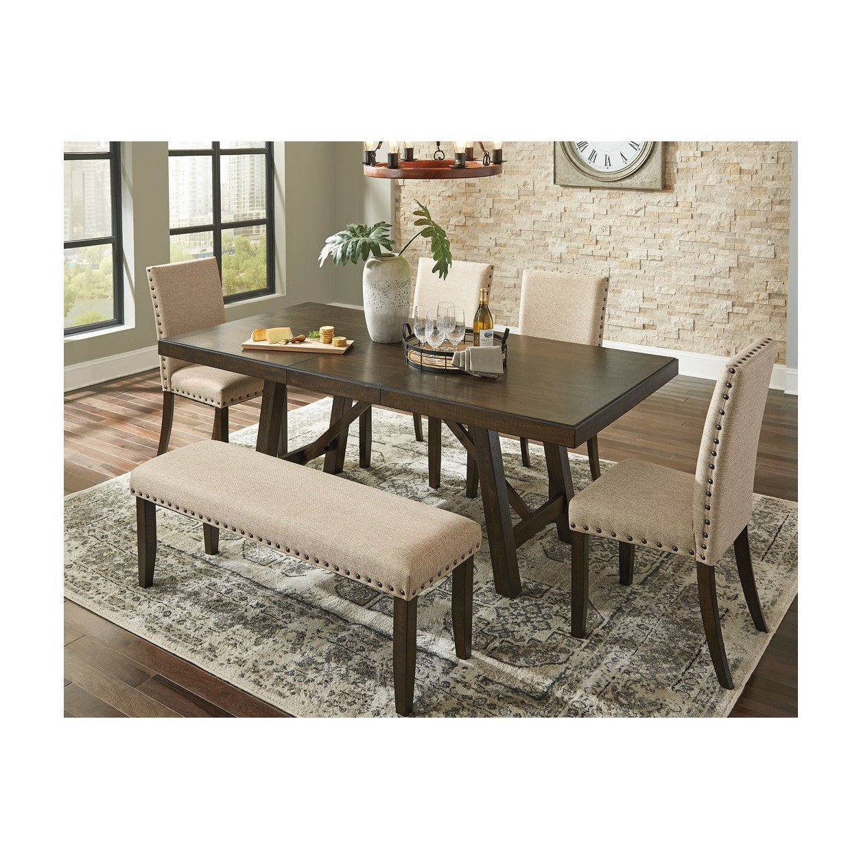 Rokane Brown Dining Extension Table