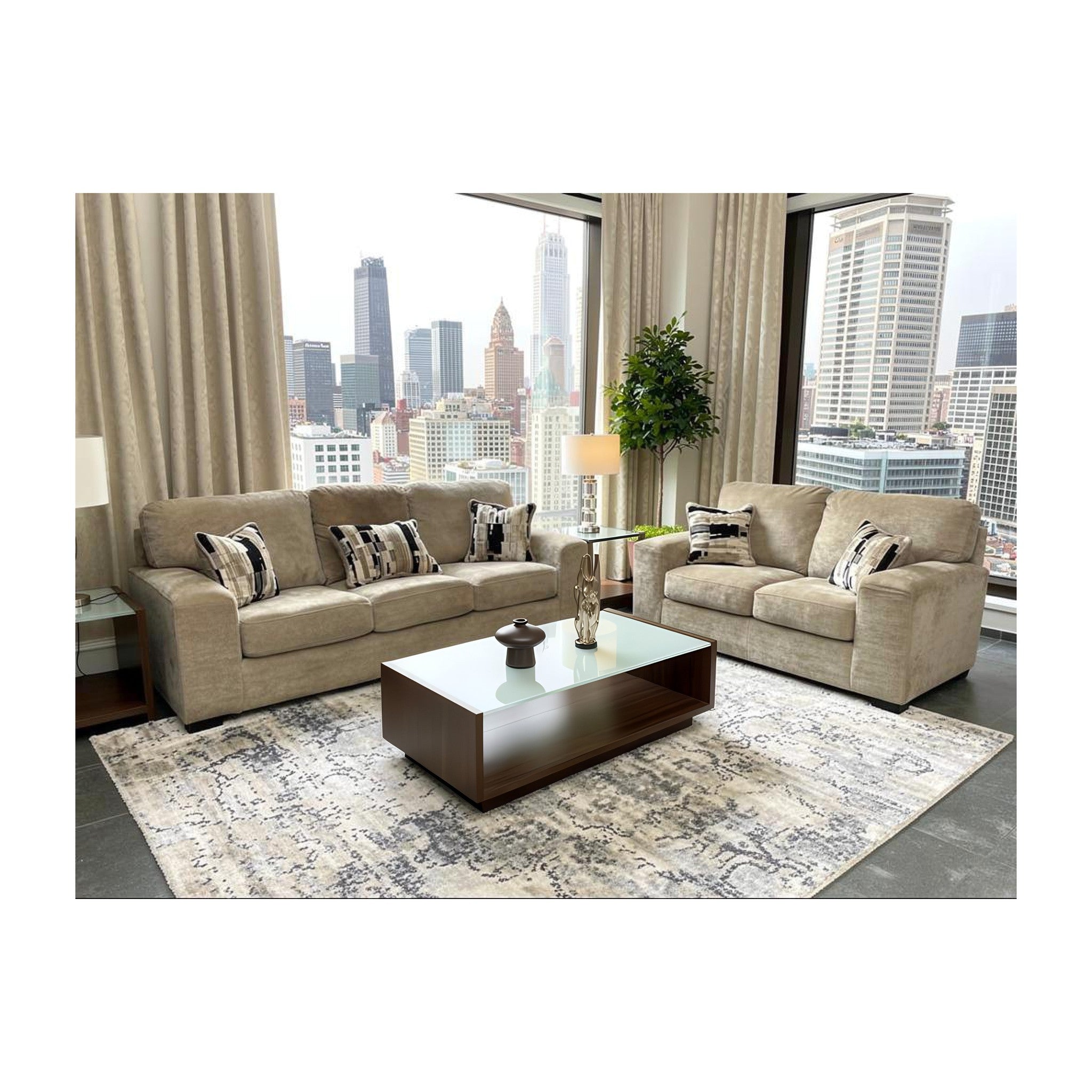S319 Sofa and Loveseat (Coco)