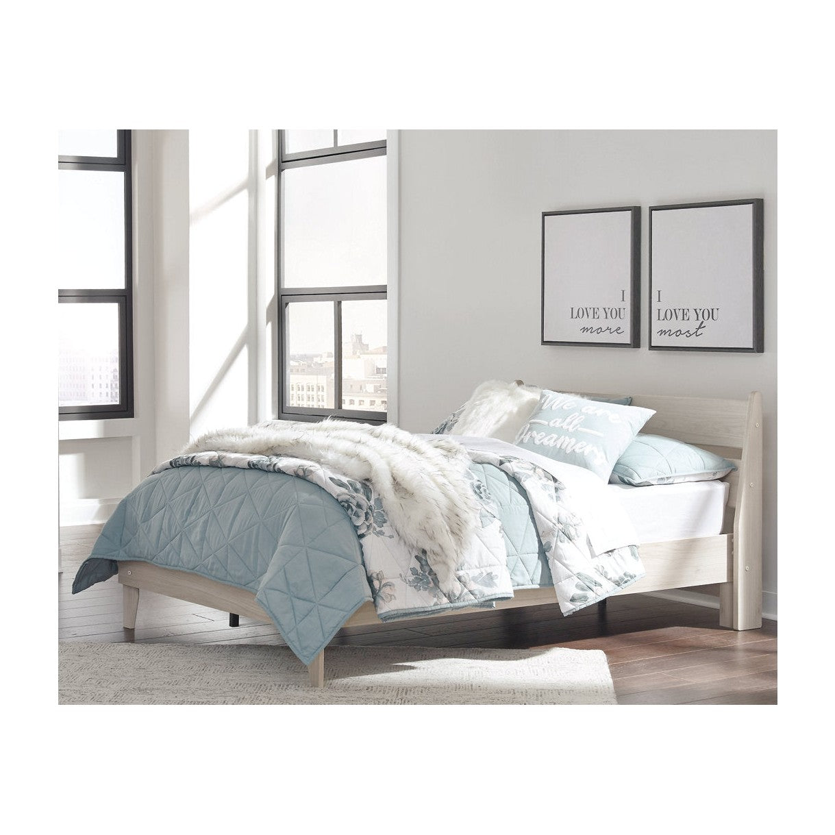 Socalle Natural Full Platform Bed