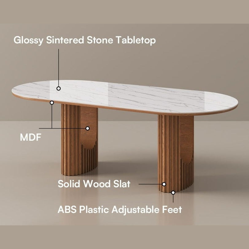 Silvo 79" Table (Glossy White)