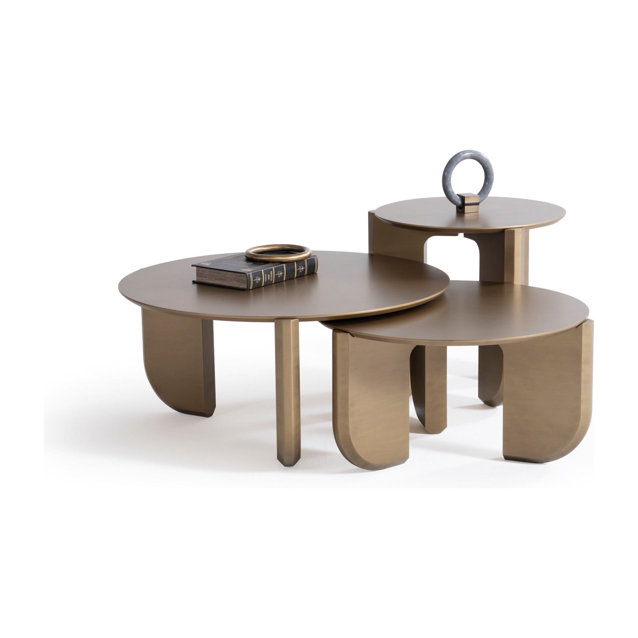 720 Gold 3 Pc Coffee Table Set