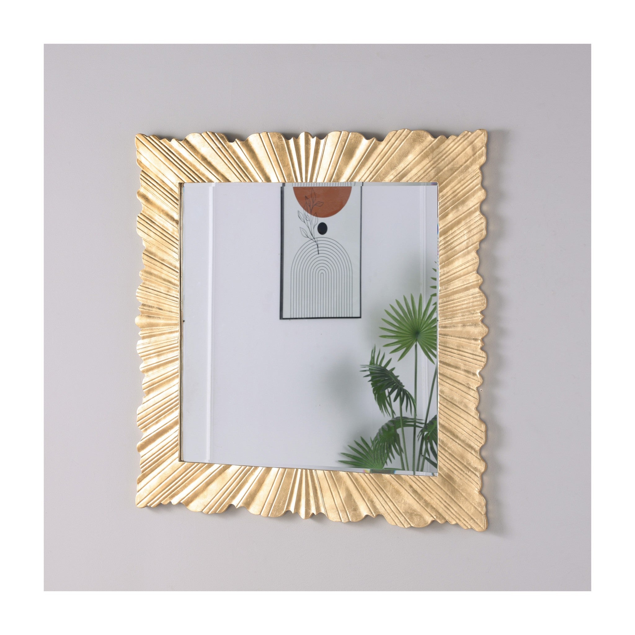 A-M09 Helios Gold Leaf Mirror