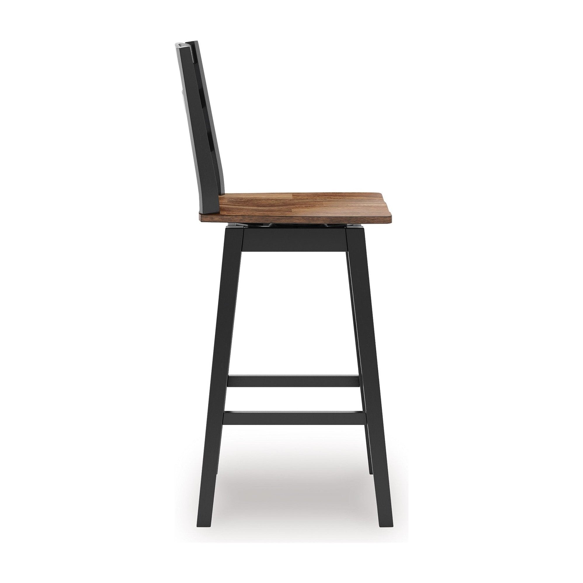 ASD634-230 Wildenauer Tall Swivel Barstool Brown/Black