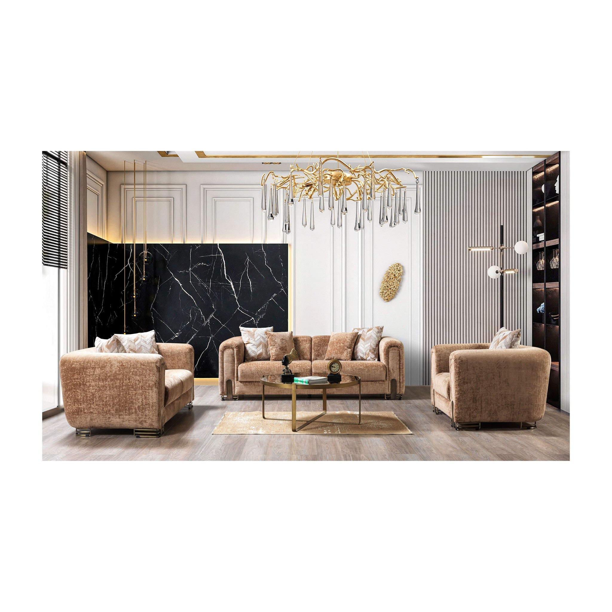 Brenda Coffee Boucle Chair