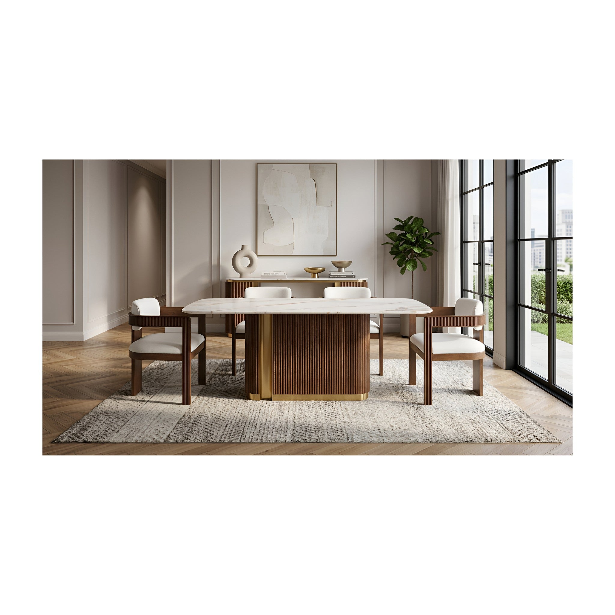 D1580 Valente (White/Walnut)
