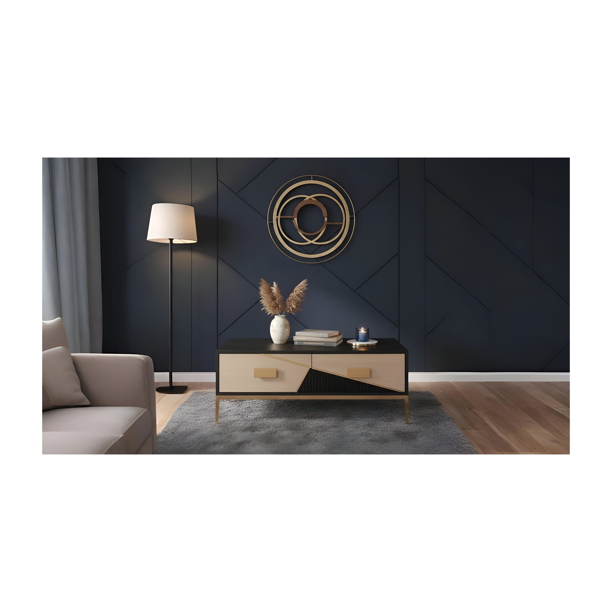 Divolia Coffeetable (Black and Grey) Black and Grey