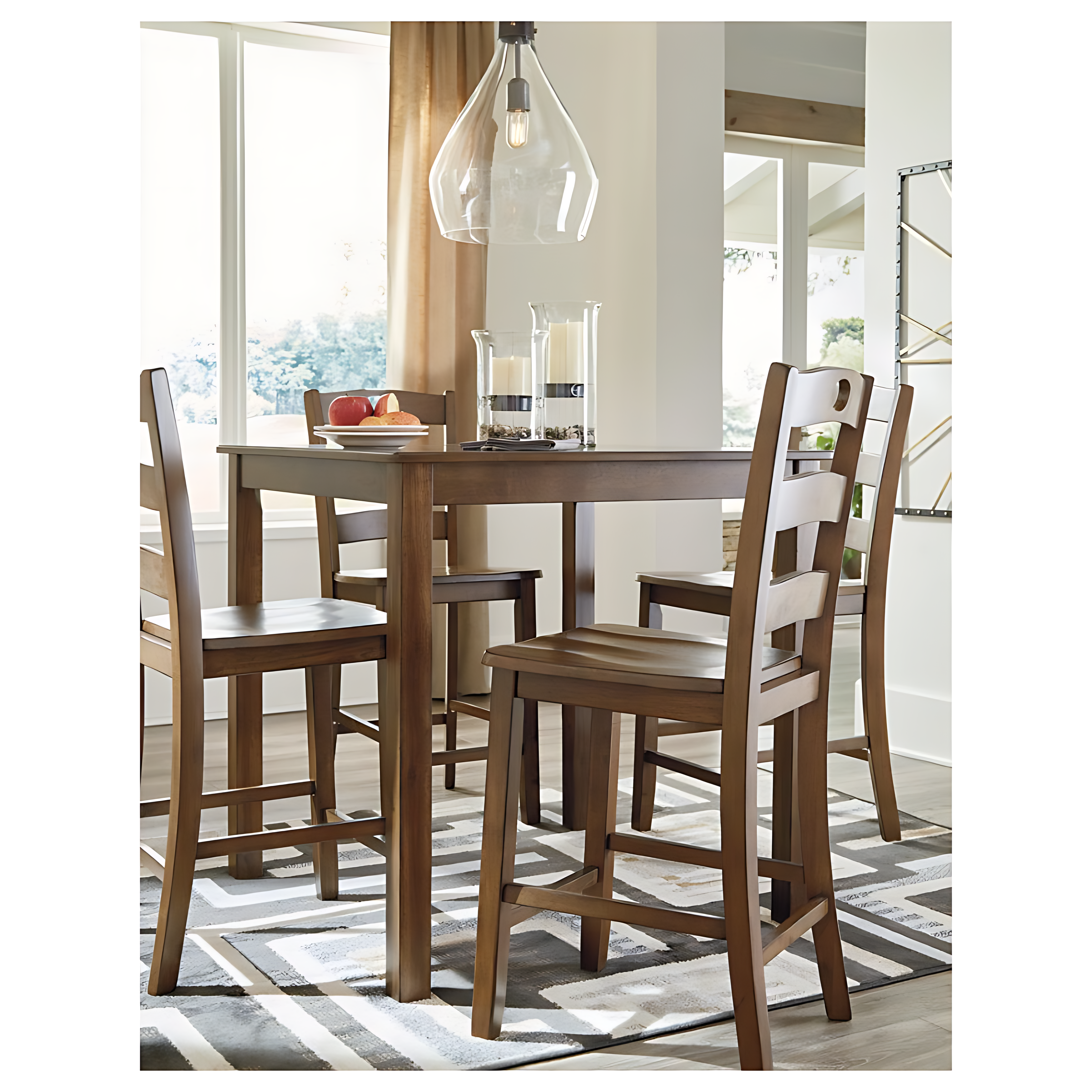 hazelteen-medium-brown-counter-height-dining-table-and-bar-stools-set-of-5