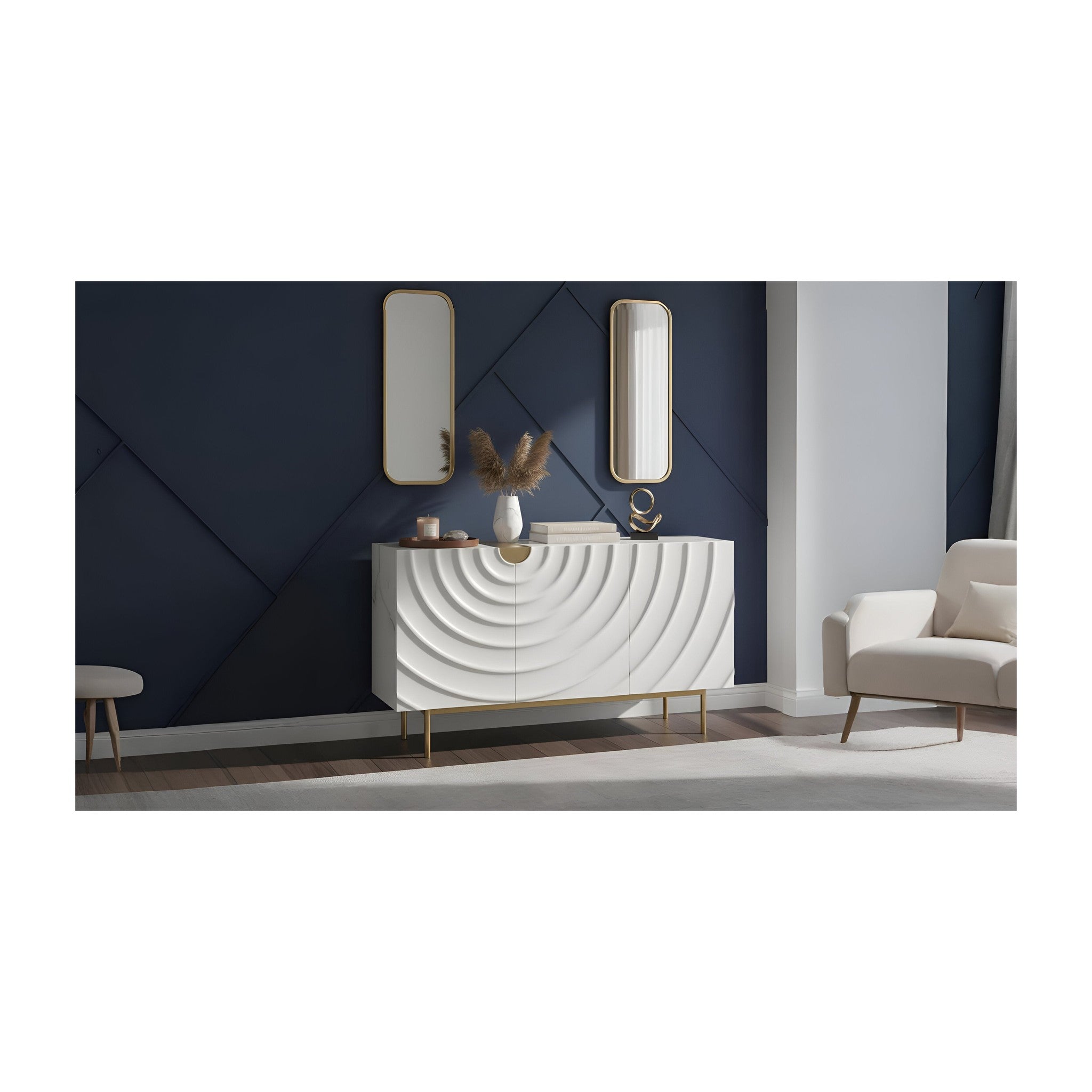 Onda Sideboard (Cream White) Cream