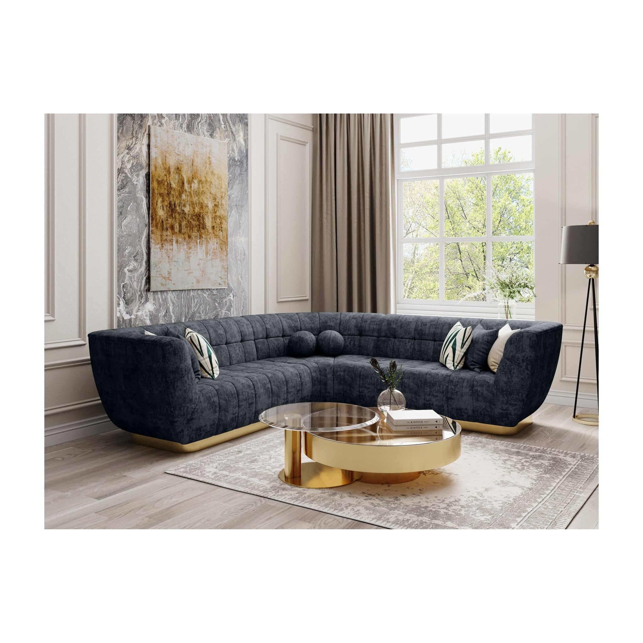 S2030 Rosa Midnight Black w/Gold Accent
