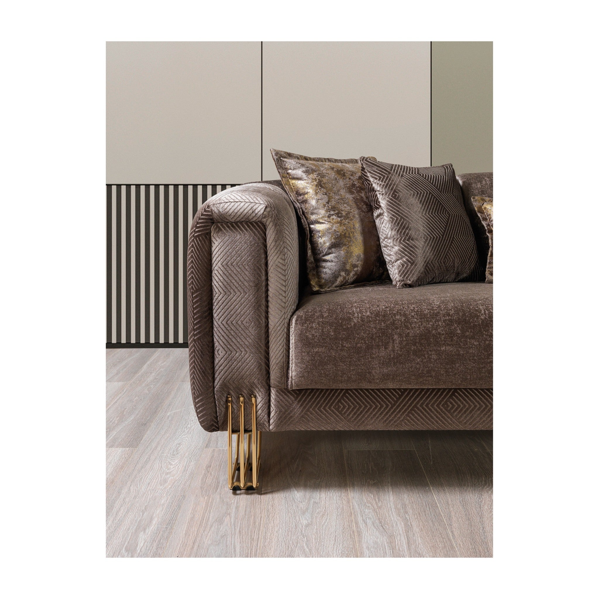 Santana Coffee Velvet Loveseat