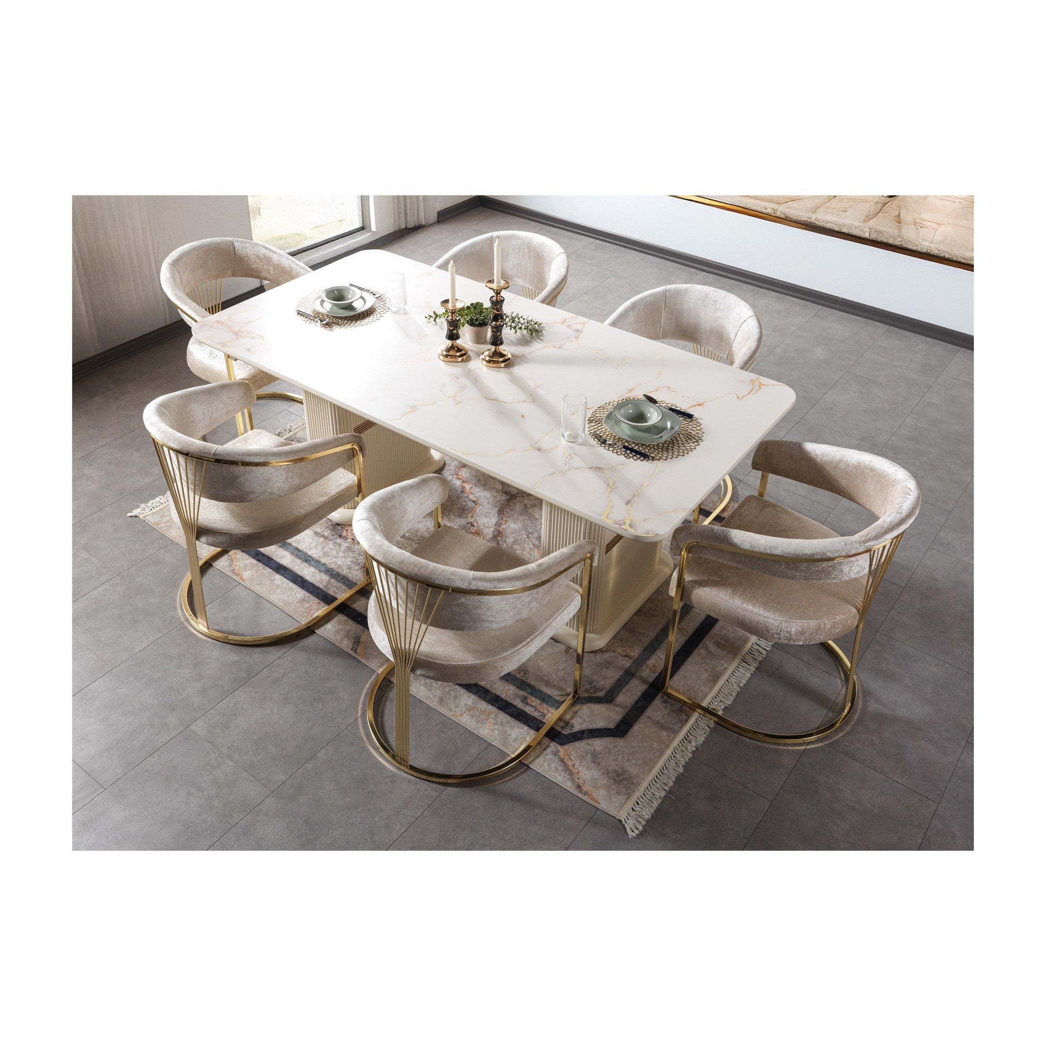 Santana Ivory Dining Chair, Set of 2