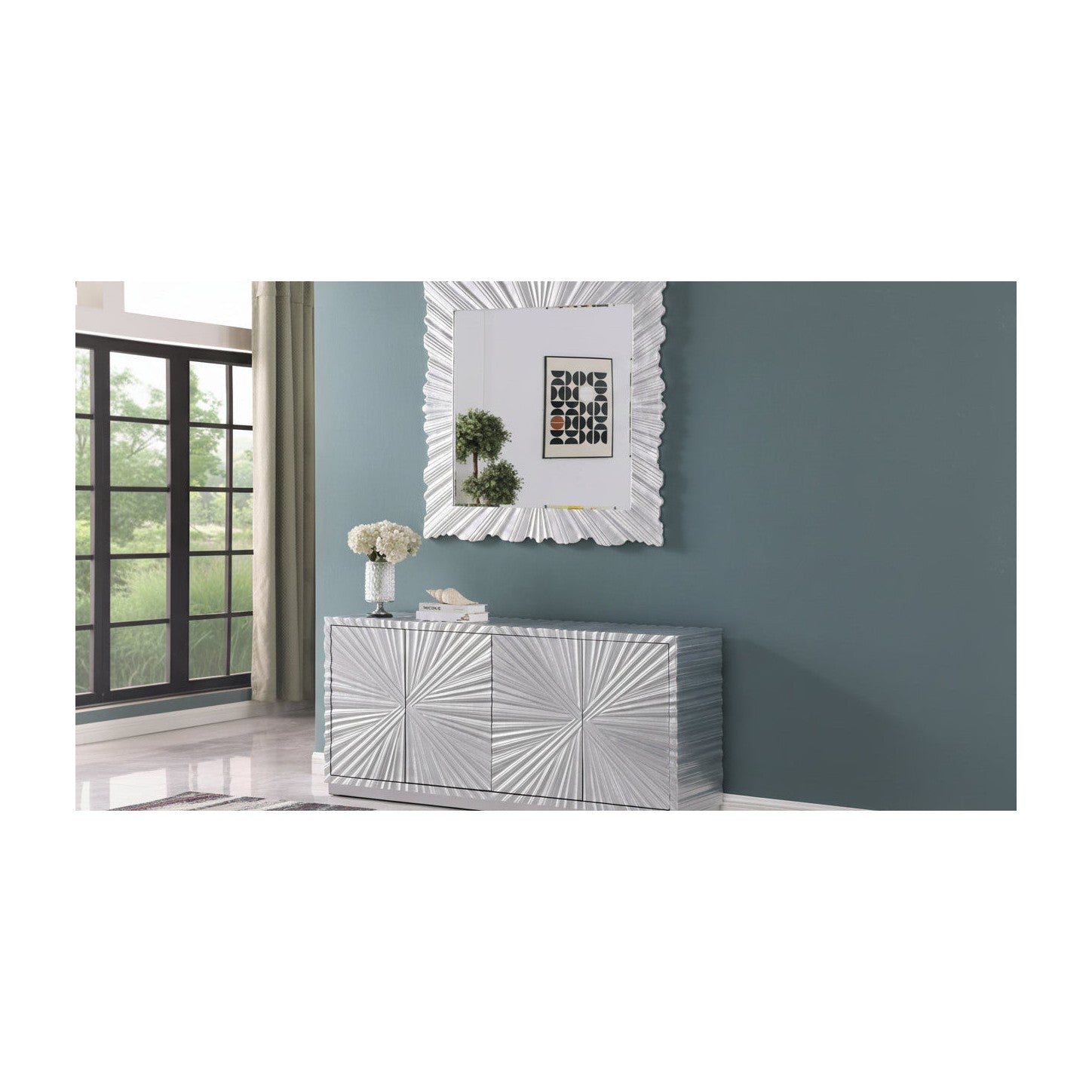 A-C10 Selene Console (Silver Leaf) Silver Leaf
