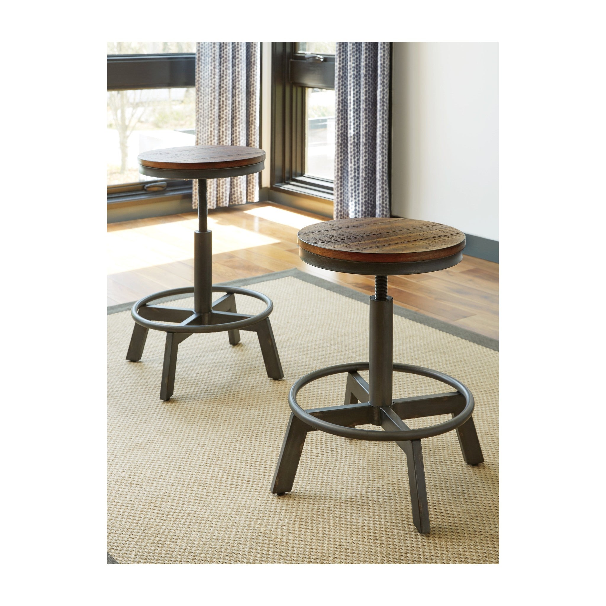 Torjin 2-Piece Bar Stool in Brown/Gray