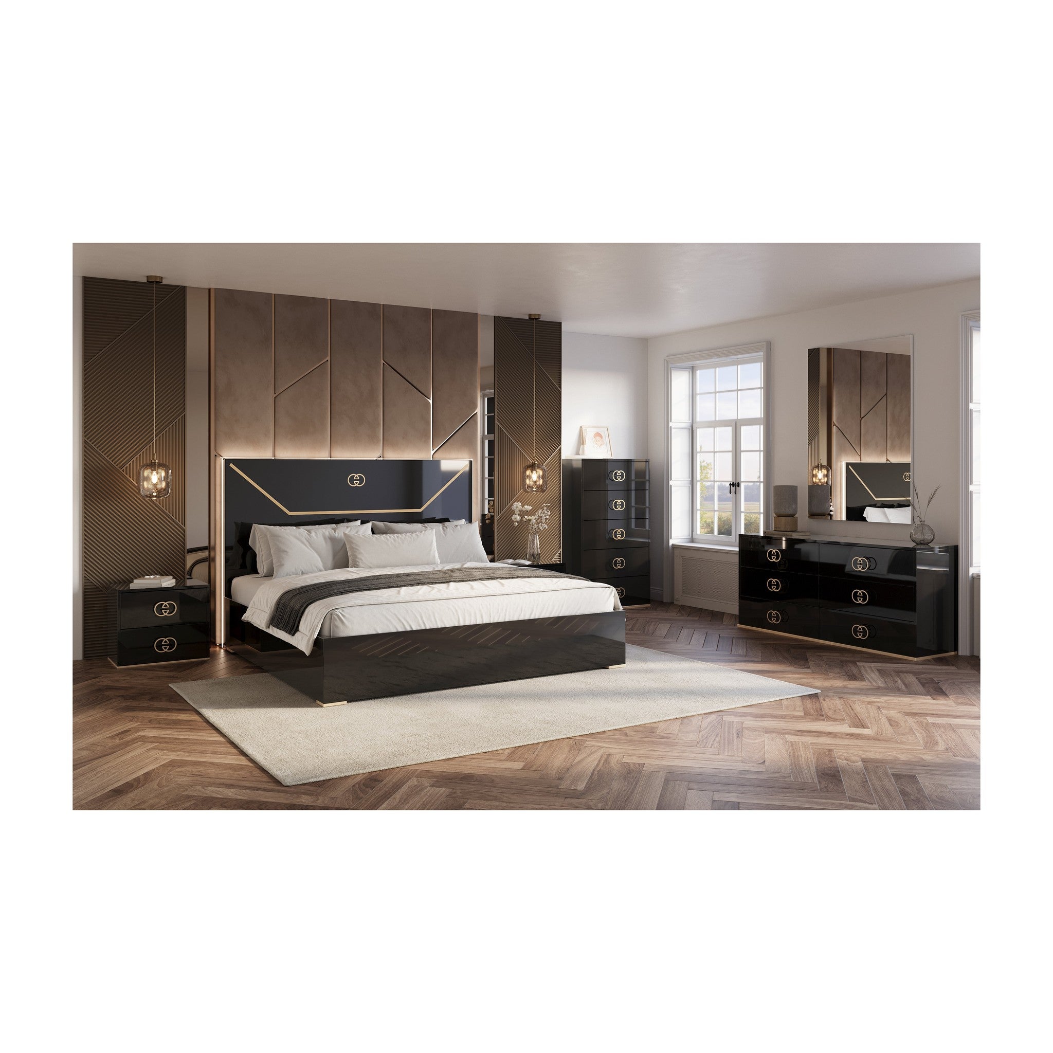 Vogue Collection (Black) Black and Gold Accent