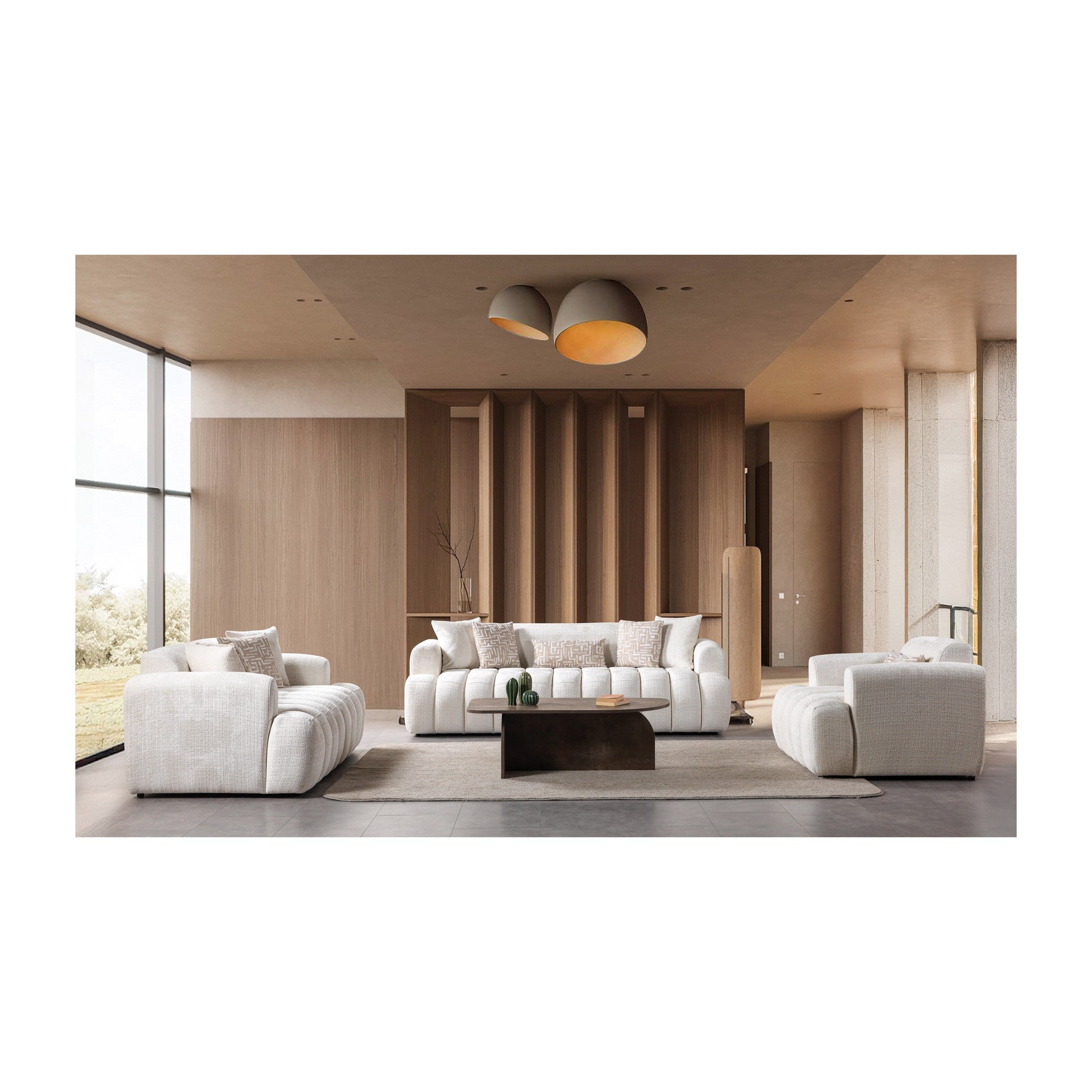Yulia Ivory Boucle Chair